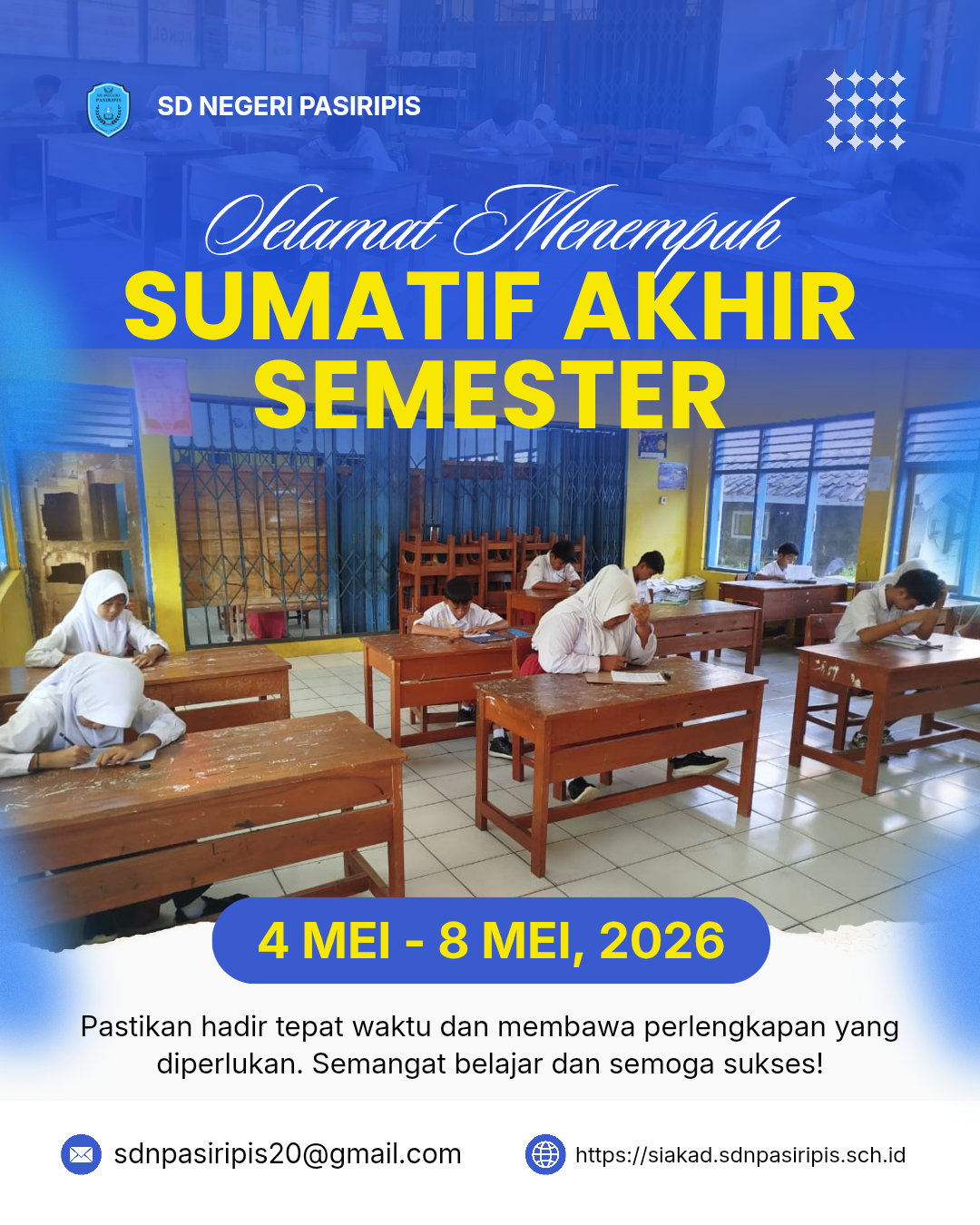 Pelaksanaan Sumatif Akhir Tahun (SAT) Kelas 6